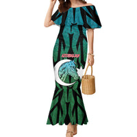 Personalized Azerbaijan Mermaid Dress Karabakh Horse Tattoo - Wonder Print Shop