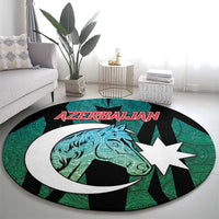 Azerbaijan Round Carpet Karabakh Horse Tattoo - Wonder Print Shop