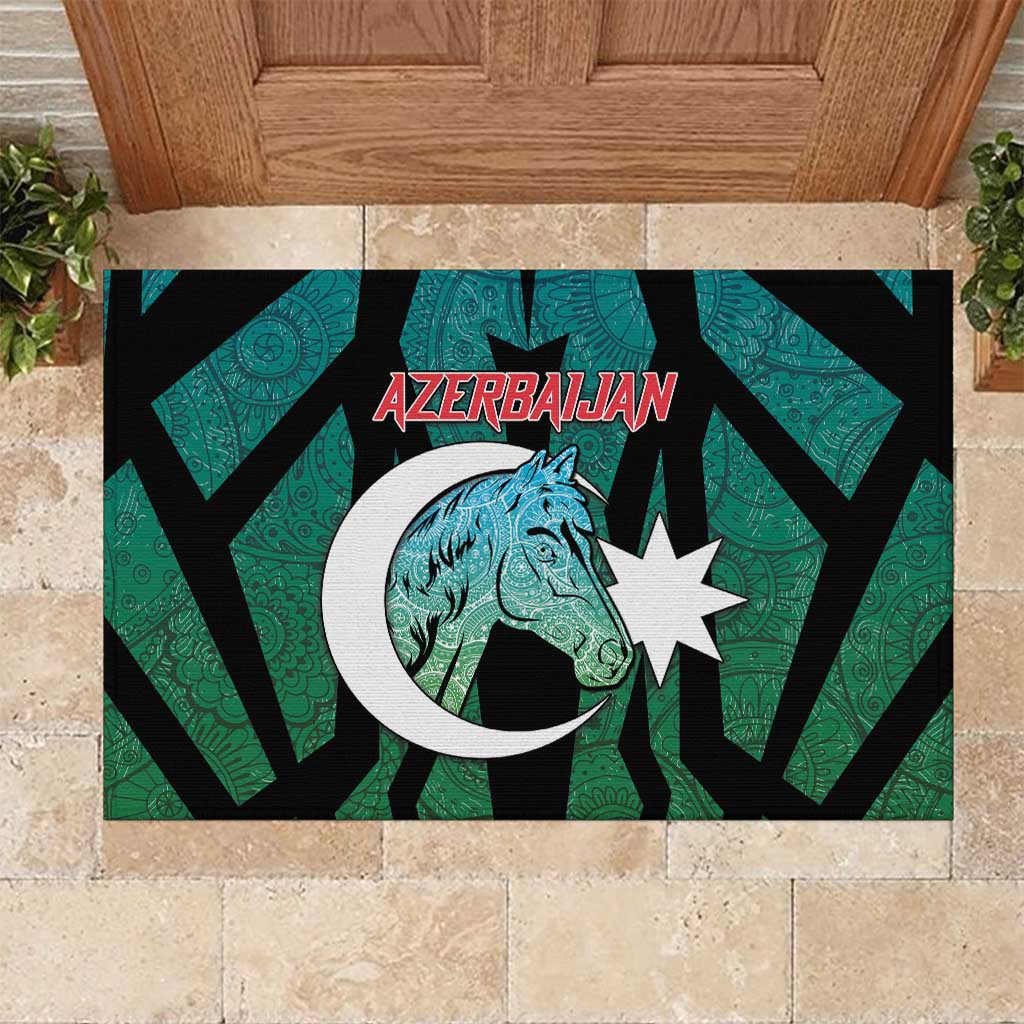 Azerbaijan Rubber Doormat Karabakh Horse Tattoo - Wonder Print Shop