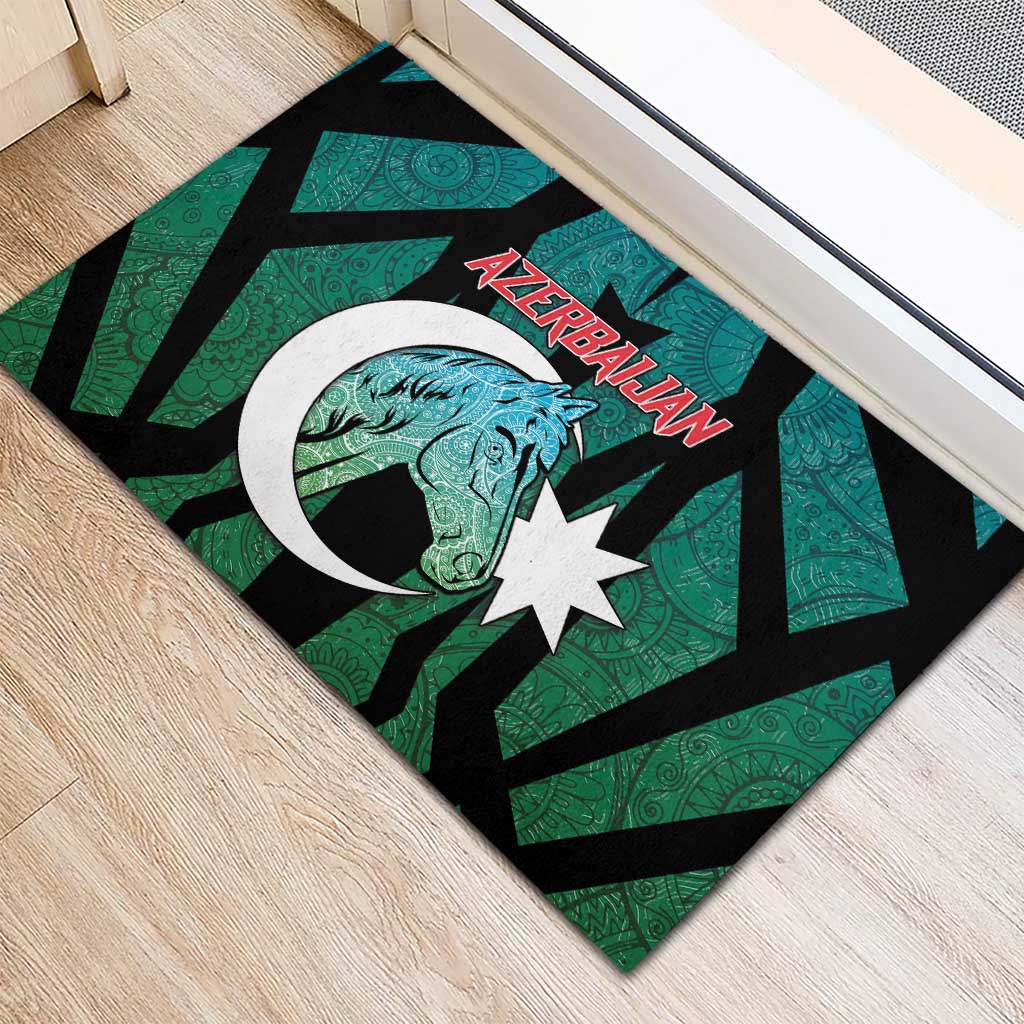 Azerbaijan Rubber Doormat Karabakh Horse Tattoo - Wonder Print Shop