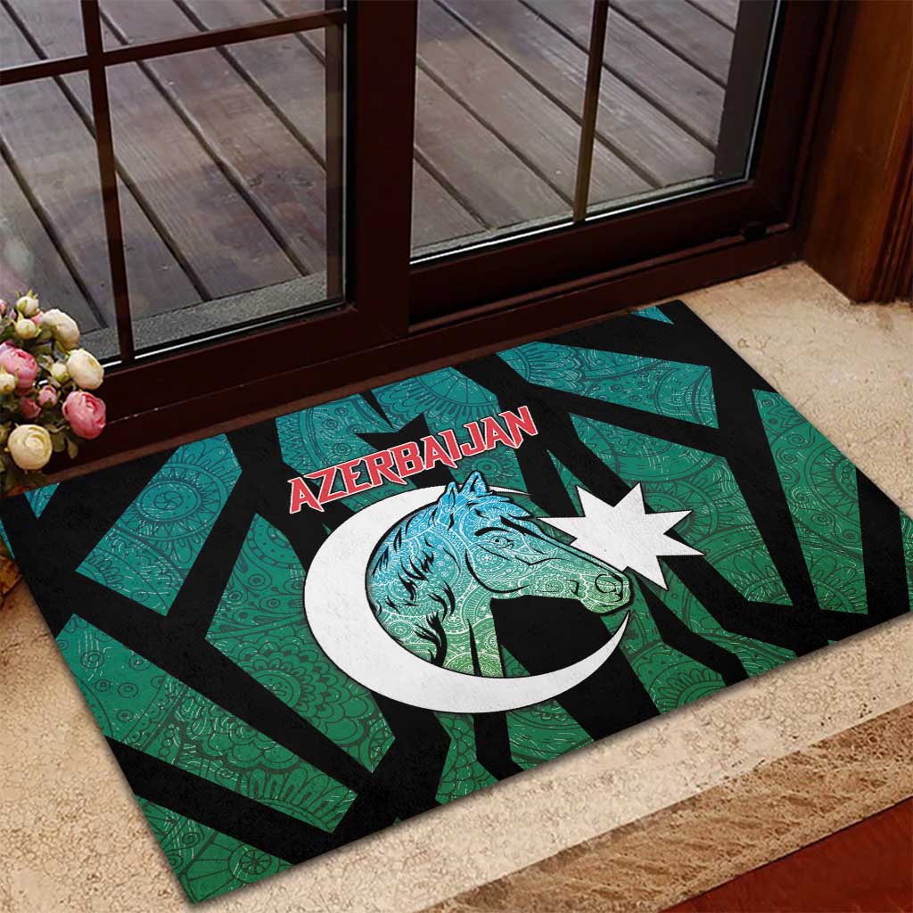 Azerbaijan Rubber Doormat Karabakh Horse Tattoo - Wonder Print Shop