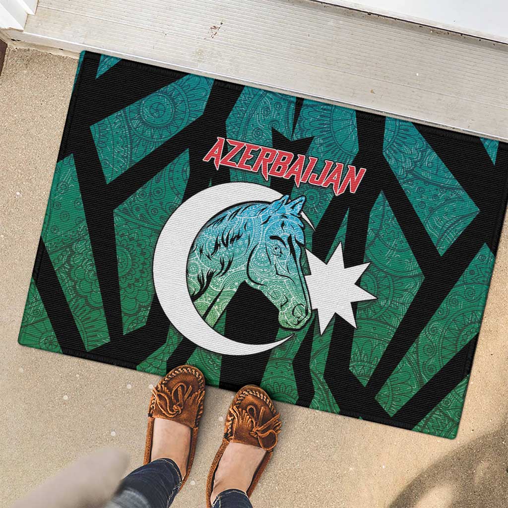 Azerbaijan Rubber Doormat Karabakh Horse Tattoo - Wonder Print Shop