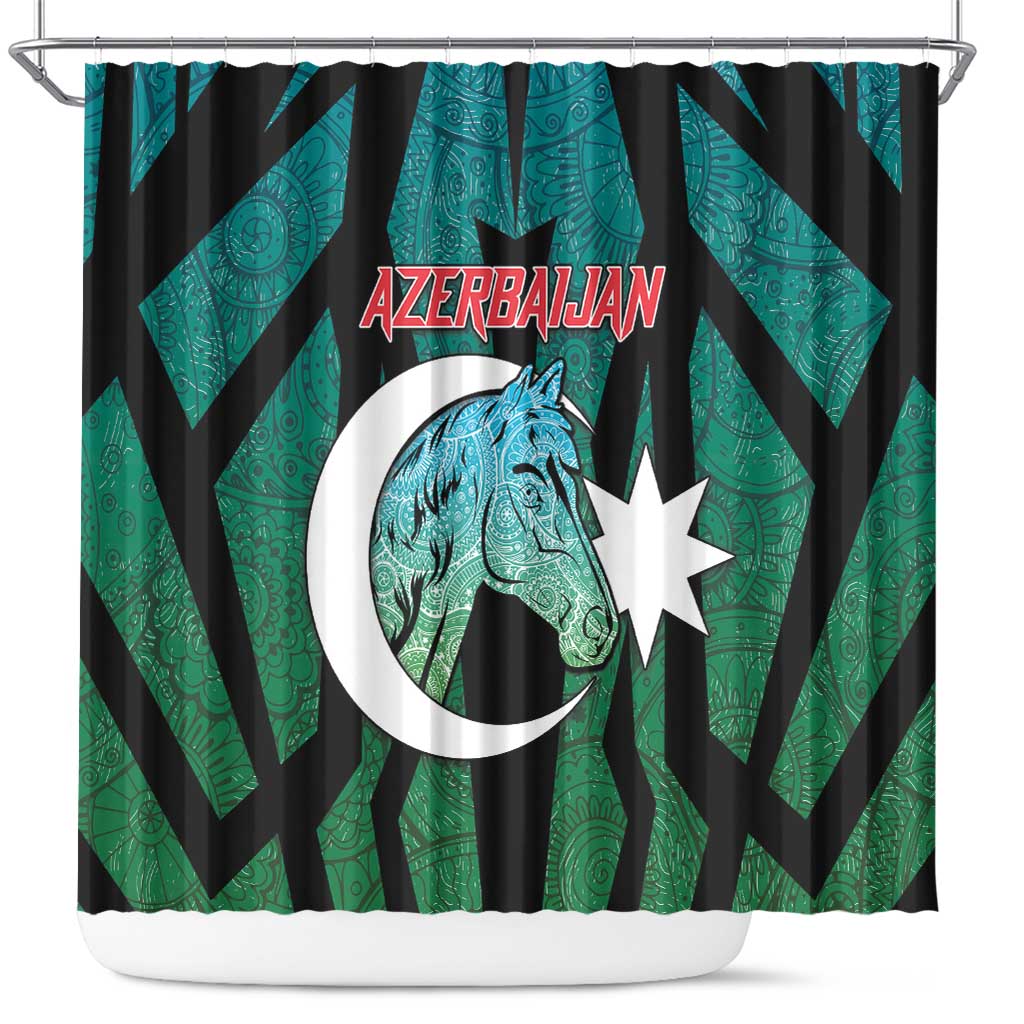 Azerbaijan Shower Curtain Karabakh Horse Tattoo - Wonder Print Shop