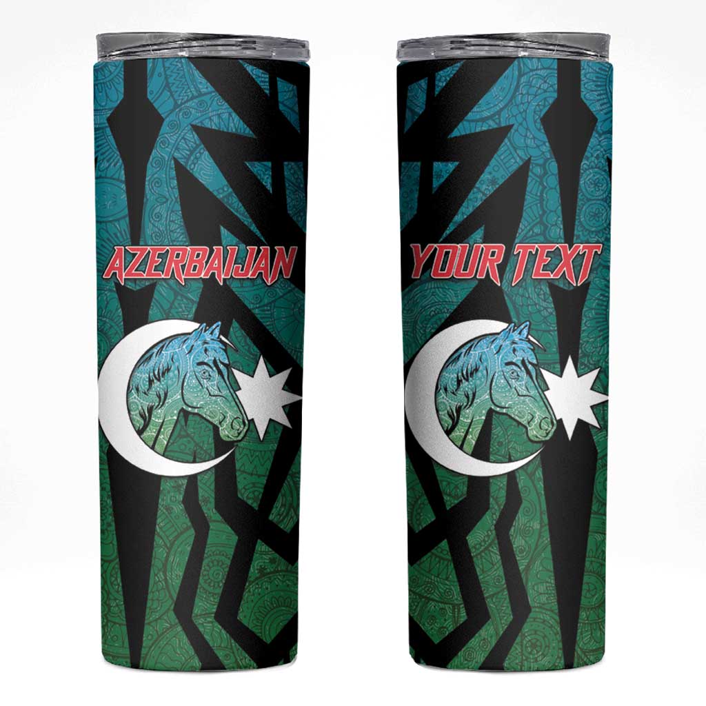 Personalized Azerbaijan Skinny Tumbler Karabakh Horse Tattoo - Wonder Print Shop