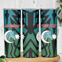 Personalized Azerbaijan Skinny Tumbler Karabakh Horse Tattoo - Wonder Print Shop