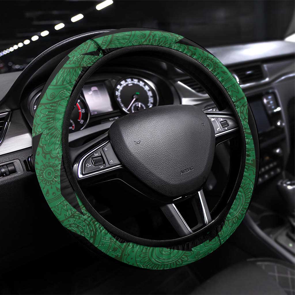 Azerbaijan Steering Wheel Cover Karabakh Horse Tattoo - Wonder Print Shop
