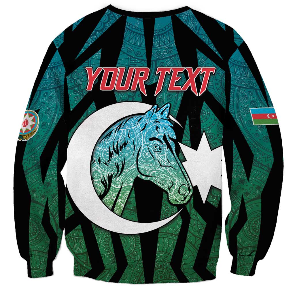 Personalized Azerbaijan Sweatshirt Karabakh Horse Tattoo - Wonder Print Shop
