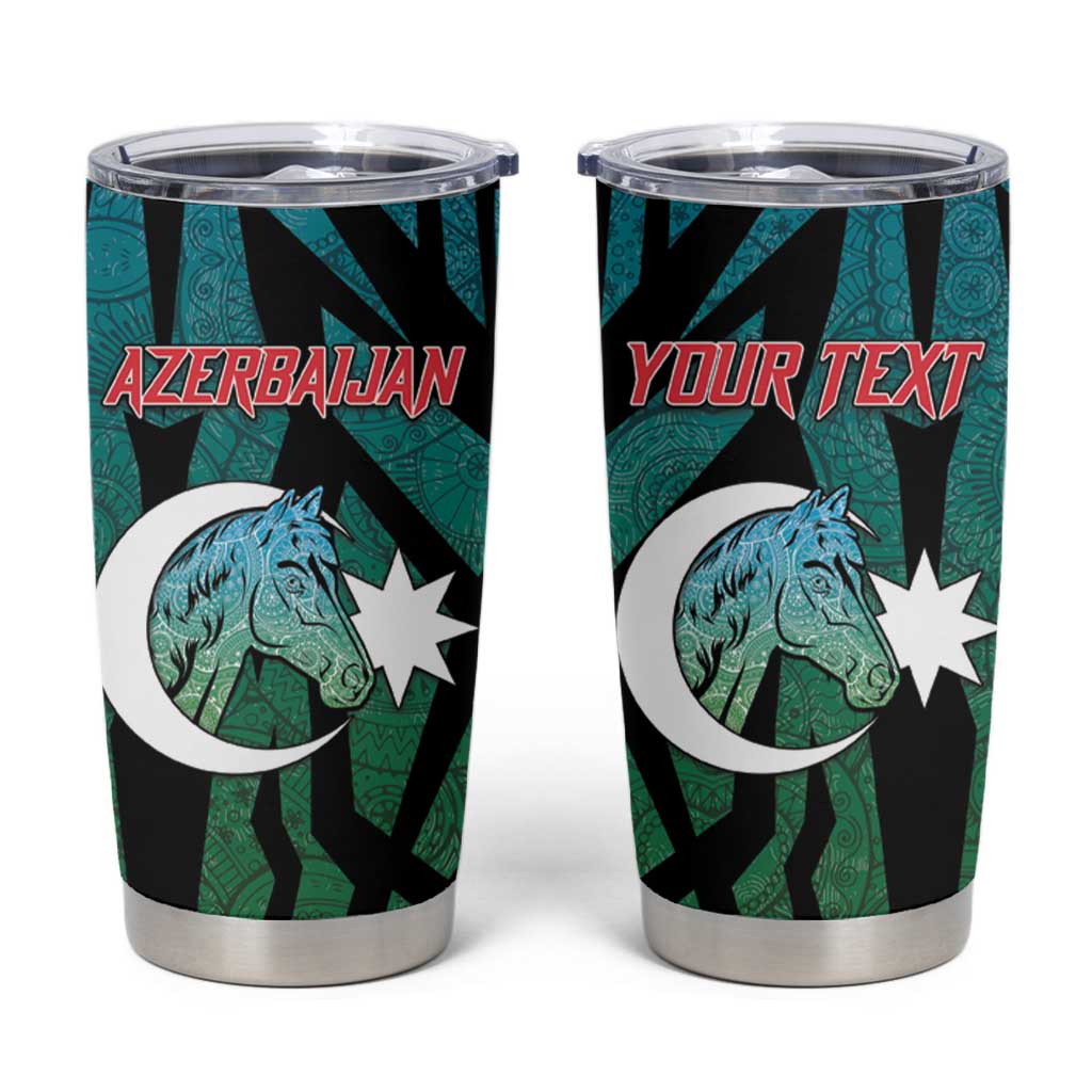 Personalized Azerbaijan Tumbler Cup Karabakh Horse Tattoo - Wonder Print Shop