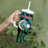 Personalized Azerbaijan Tumbler With Handle Karabakh Horse Tattoo - Wonder Print Shop