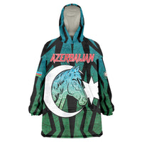 Personalized Azerbaijan Wearable Blanket Hoodie Karabakh Horse Tattoo - Wonder Print Shop