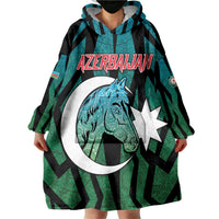Personalized Azerbaijan Wearable Blanket Hoodie Karabakh Horse Tattoo - Wonder Print Shop
