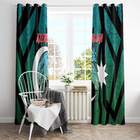 Azerbaijan Window Curtain Karabakh Horse Tattoo - Wonder Print Shop