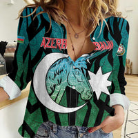 Personalized Azerbaijan Women Casual Shirt Karabakh Horse Tattoo - Wonder Print Shop
