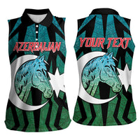 Personalized Azerbaijan Women Sleeveless Polo Shirt Karabakh Horse Tattoo - Wonder Print Shop