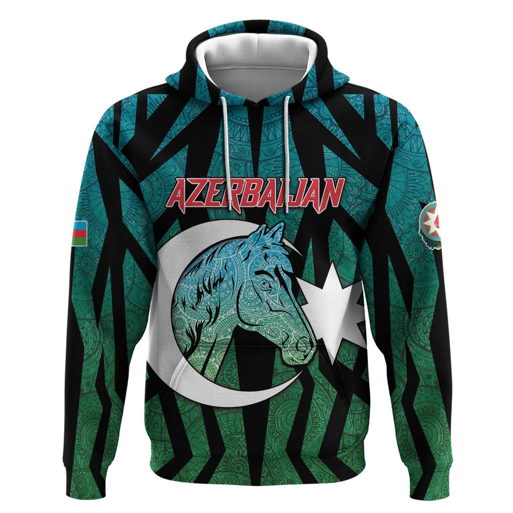 Personalized Azerbaijan Zip Hoodie Karabakh Horse Tattoo - Wonder Print Shop
