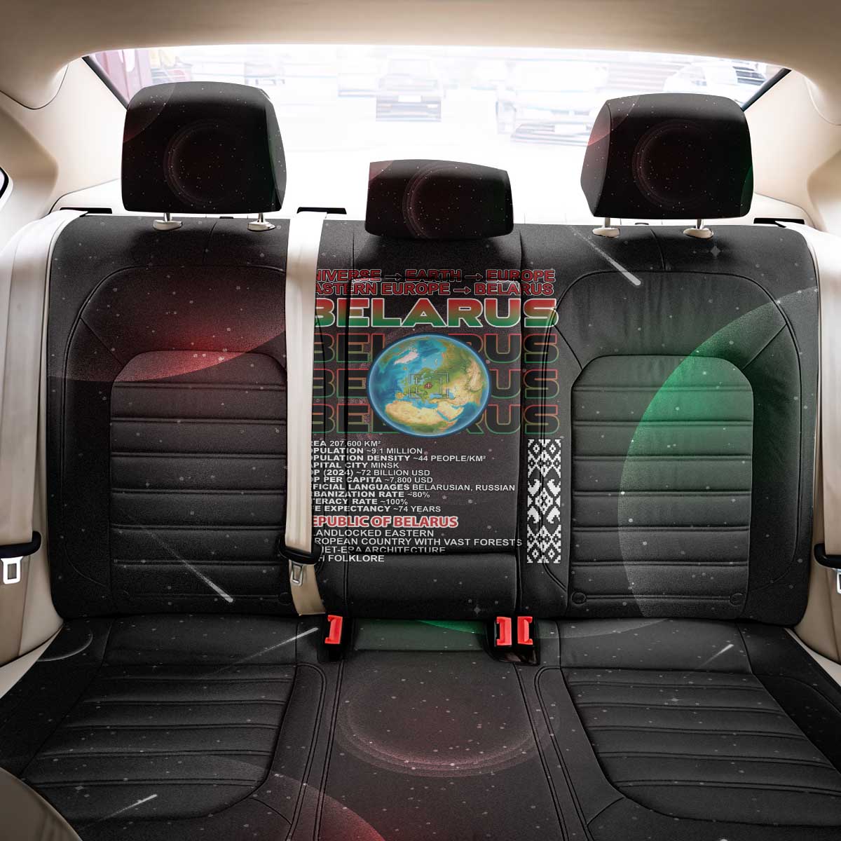 Belarus Back Car Seat Cover Information From The Universe - Wonder Print Shop