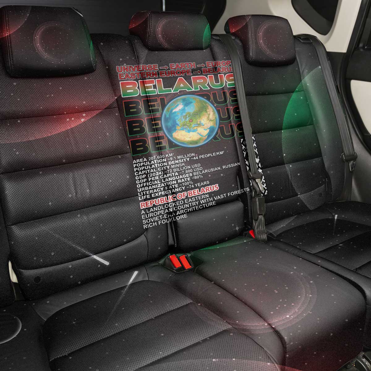 Belarus Back Car Seat Cover Information From The Universe - Wonder Print Shop