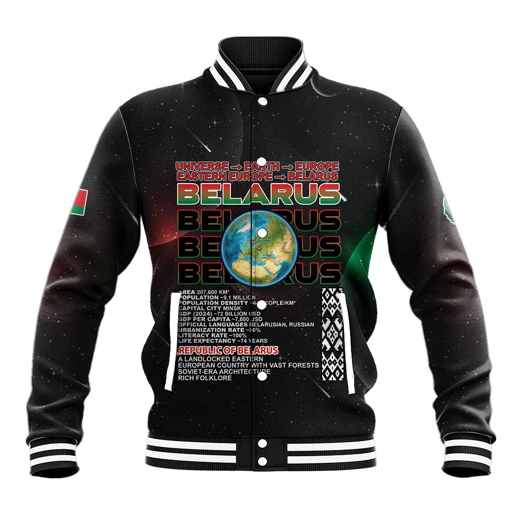 Belarus Baseball Jacket Information From The Universe - Wonder Print Shop