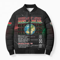 Belarus Bomber Puffer Jacket Information From The Universe - Wonder Print Shop