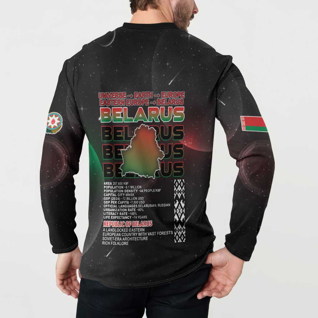 Belarus Button Sweatshirt Information From The Universe - Wonder Print Shop