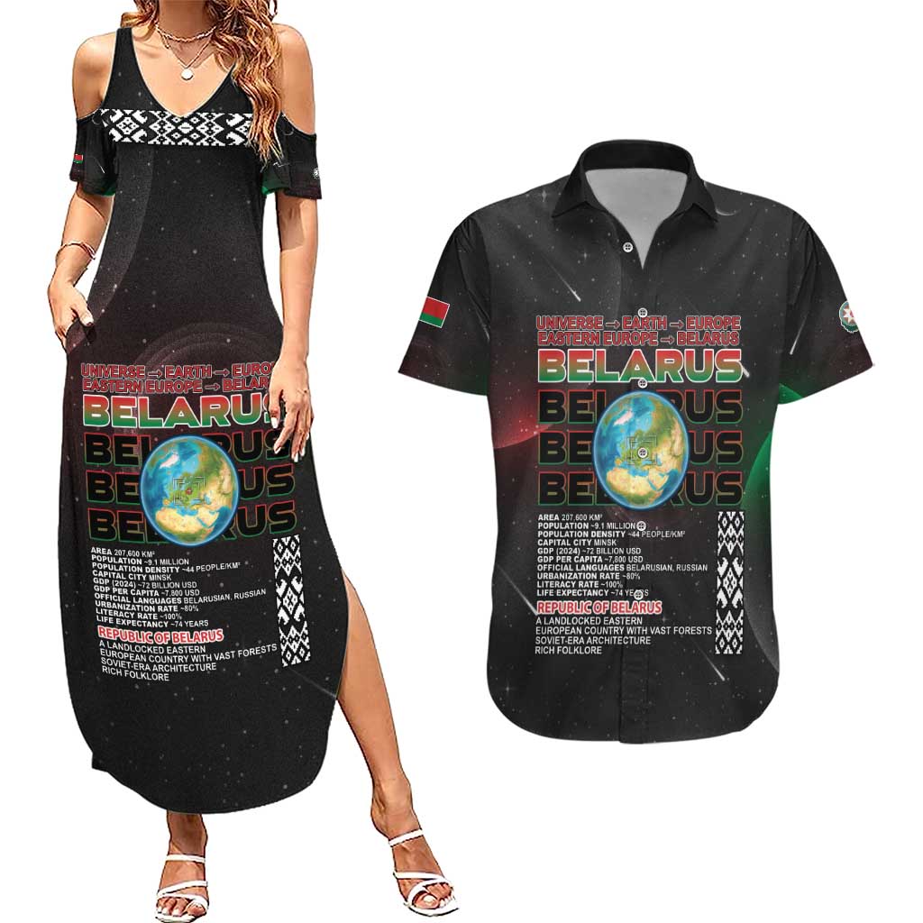 Belarus Couples Matching Summer Maxi Dress and Hawaiian Shirt Information From The Universe - Wonder Print Shop