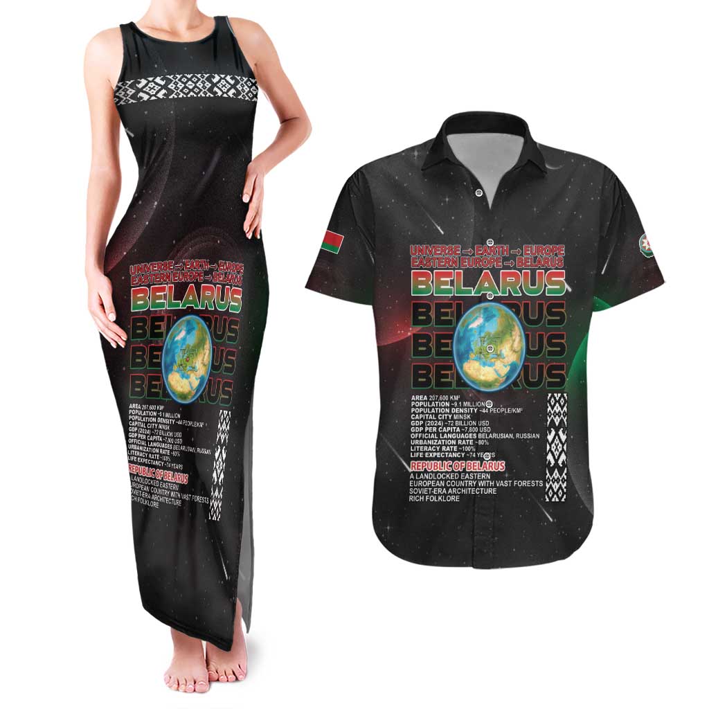 Belarus Couples Matching Tank Maxi Dress and Hawaiian Shirt Information From The Universe - Wonder Print Shop