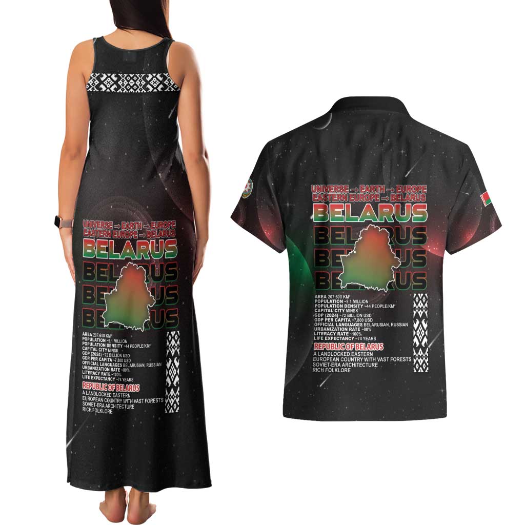 Belarus Couples Matching Tank Maxi Dress and Hawaiian Shirt Information From The Universe - Wonder Print Shop