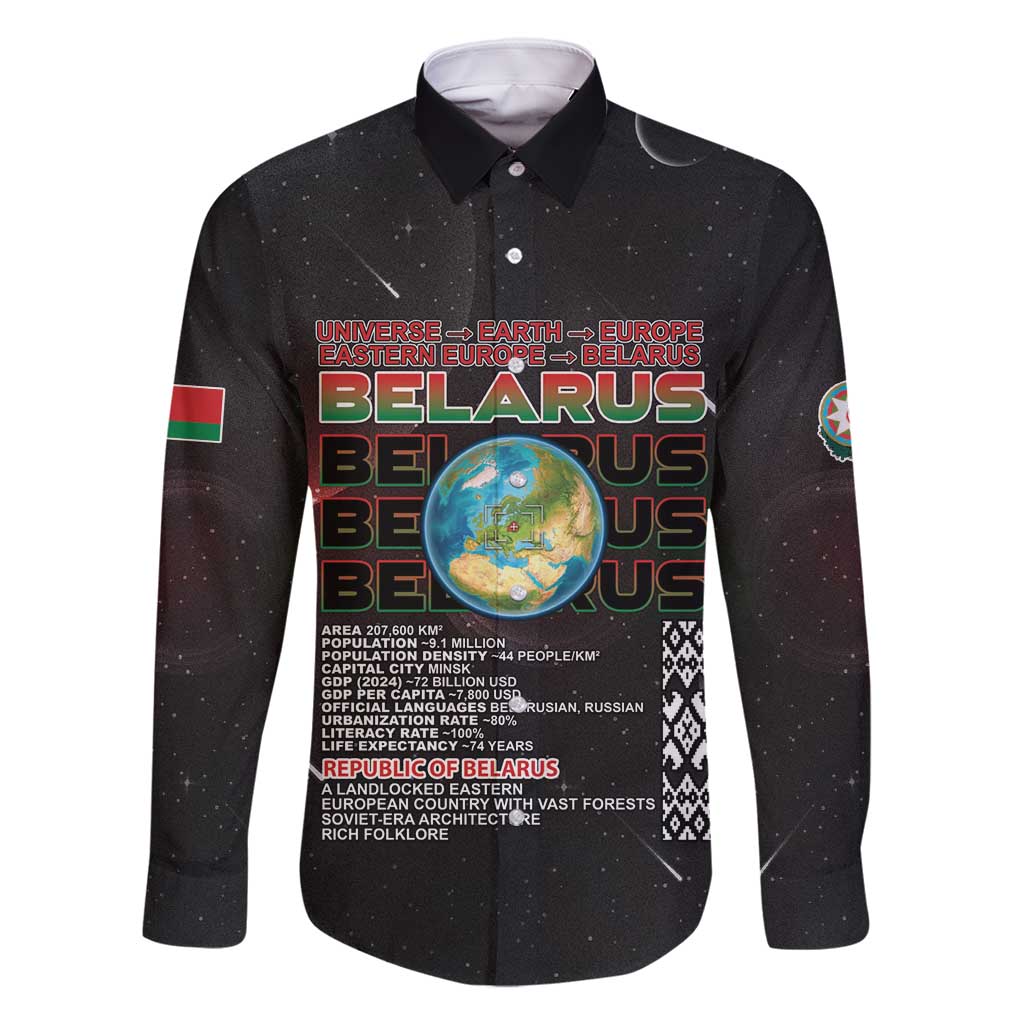 Belarus Family Matching Long Sleeve Bodycon Dress and Hawaiian Shirt Information From The Universe - Wonder Print Shop