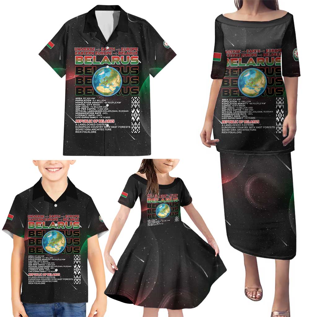 Belarus Family Matching Puletasi and Hawaiian Shirt Information From The Universe - Wonder Print Shop