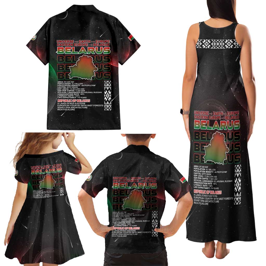 Belarus Family Matching Tank Maxi Dress and Hawaiian Shirt Information From The Universe - Wonder Print Shop