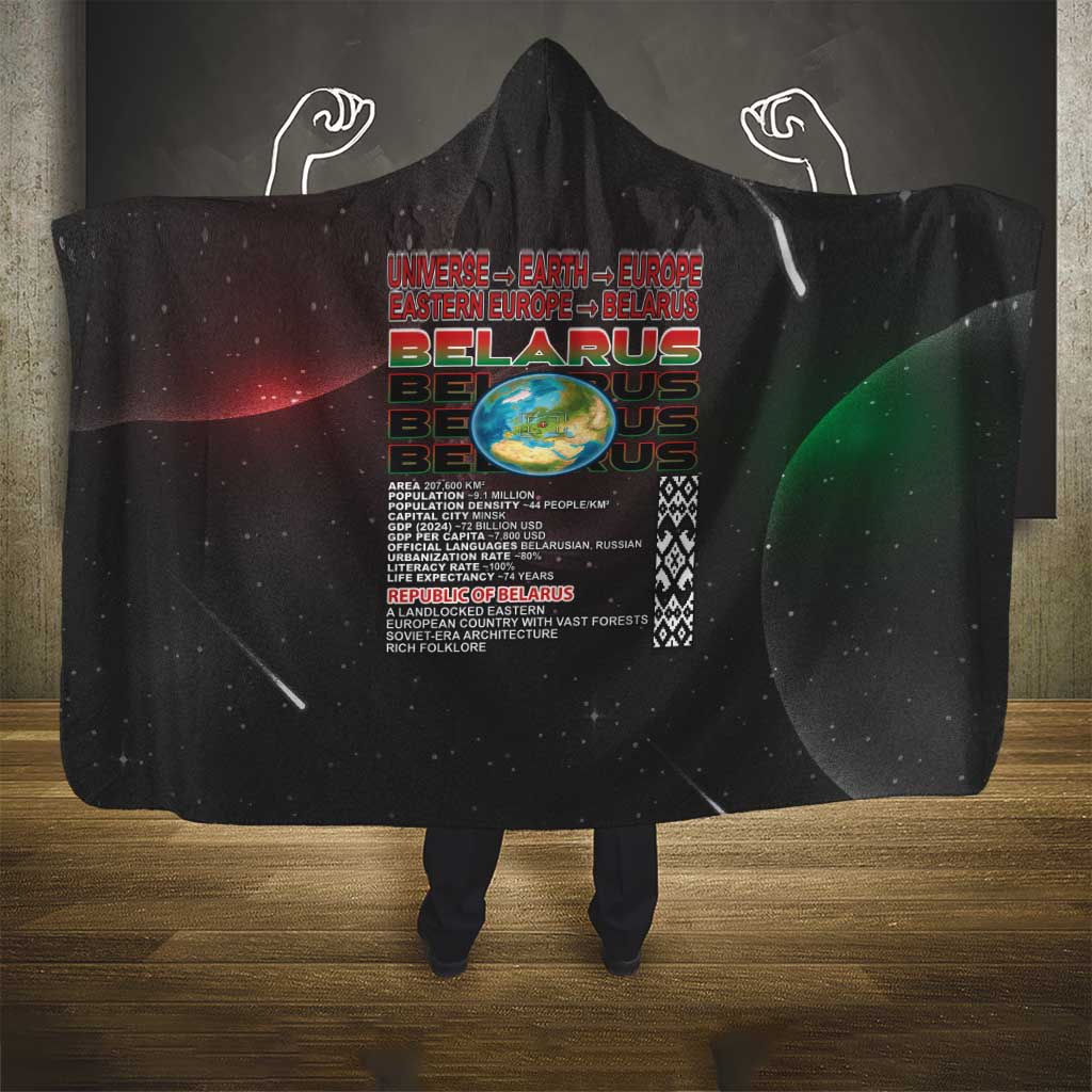 Belarus Hooded Blanket Information From The Universe - Wonder Print Shop