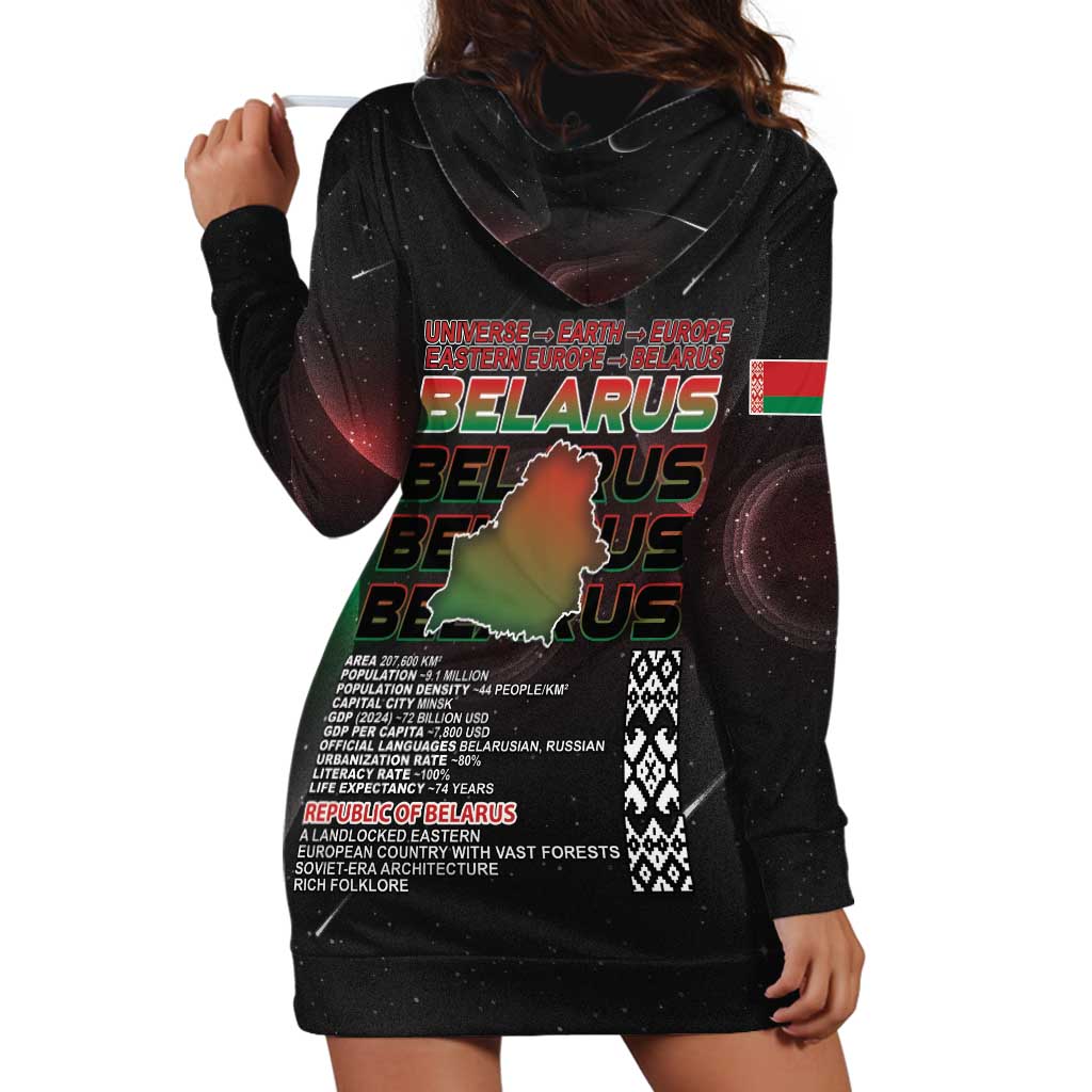 Belarus Hoodie Dress Information From The Universe - Wonder Print Shop