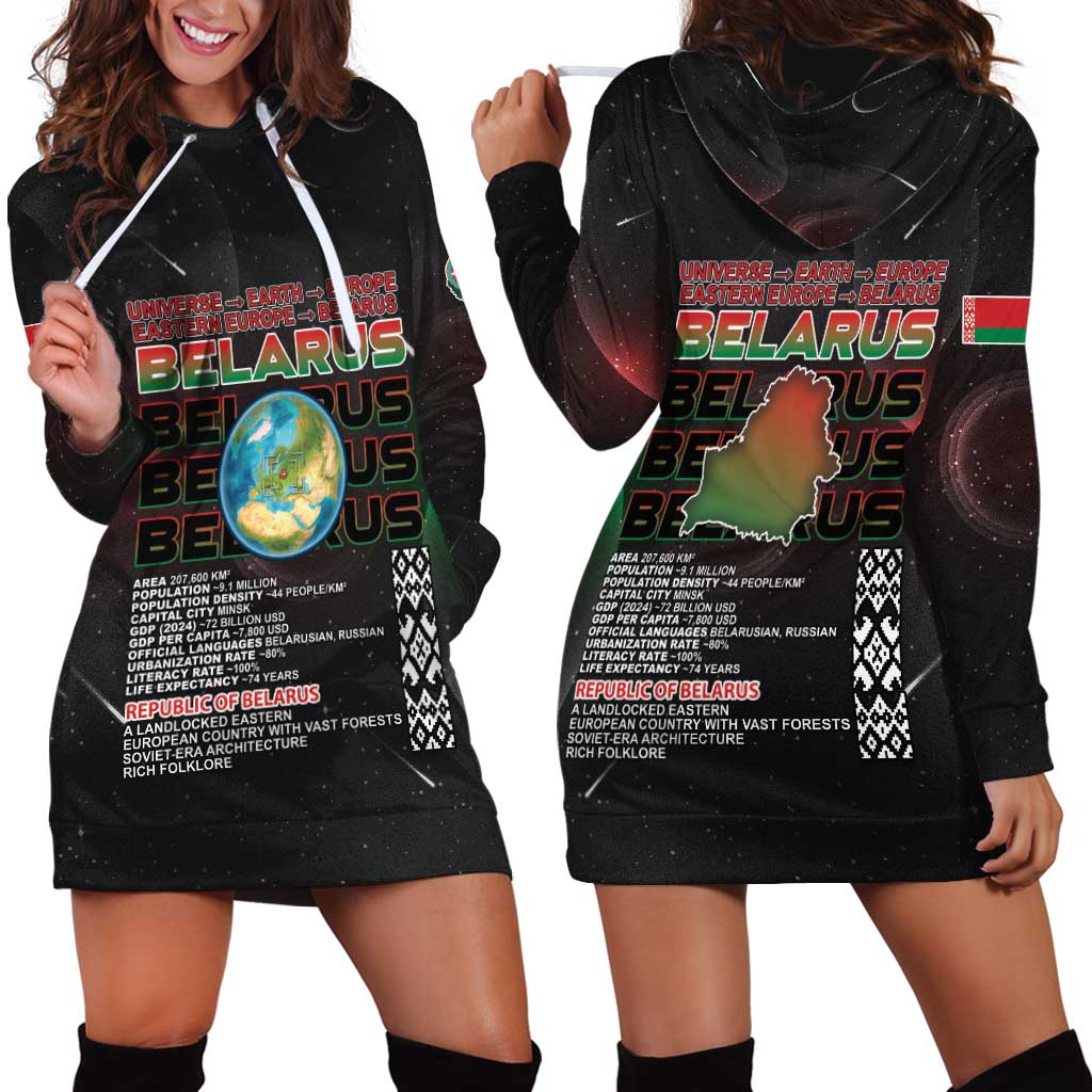 Belarus Hoodie Dress Information From The Universe - Wonder Print Shop