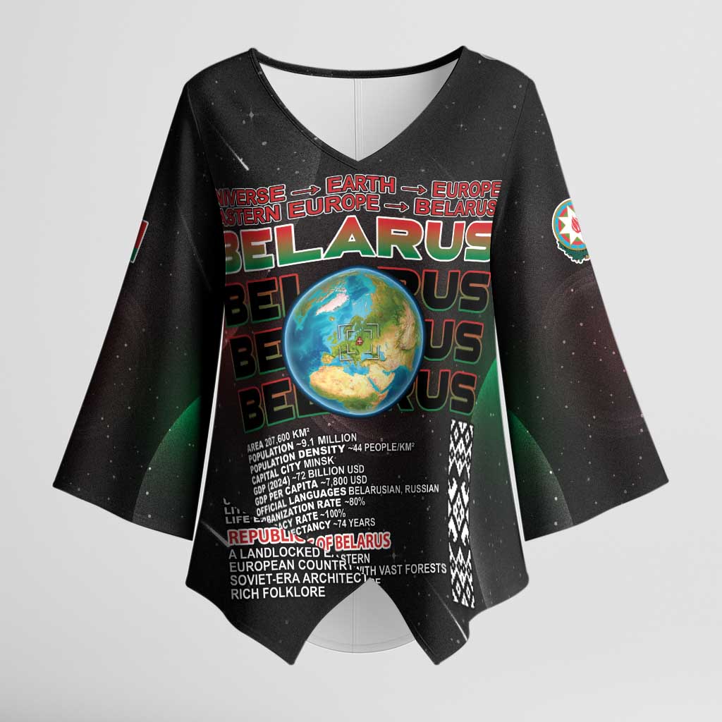 Belarus Kimono Sleeve Blouse Information From The Universe - Wonder Print Shop