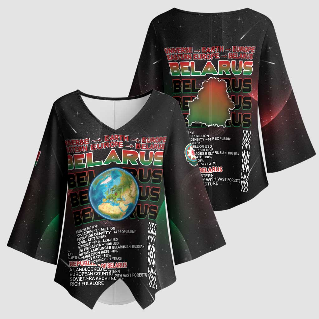 Belarus Kimono Sleeve Blouse Information From The Universe - Wonder Print Shop