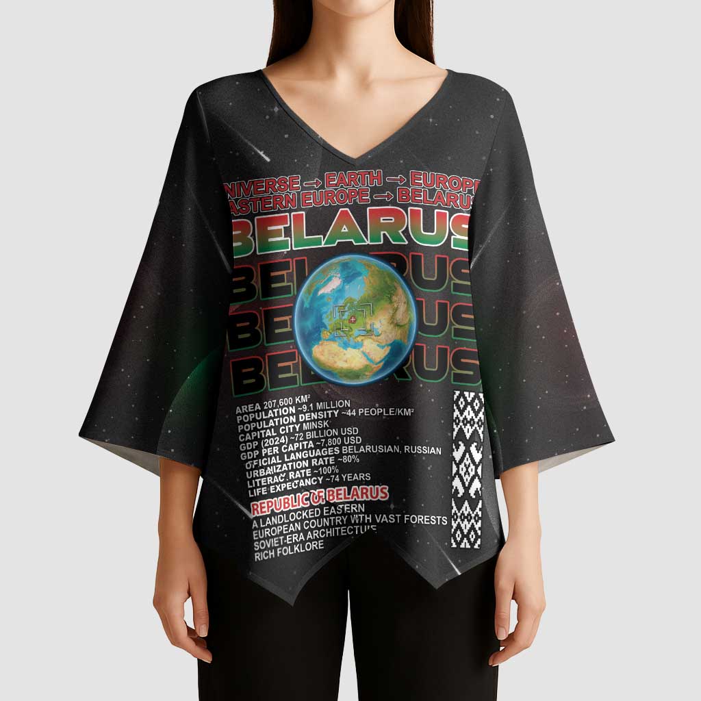 Belarus Kimono Sleeve Blouse Information From The Universe - Wonder Print Shop