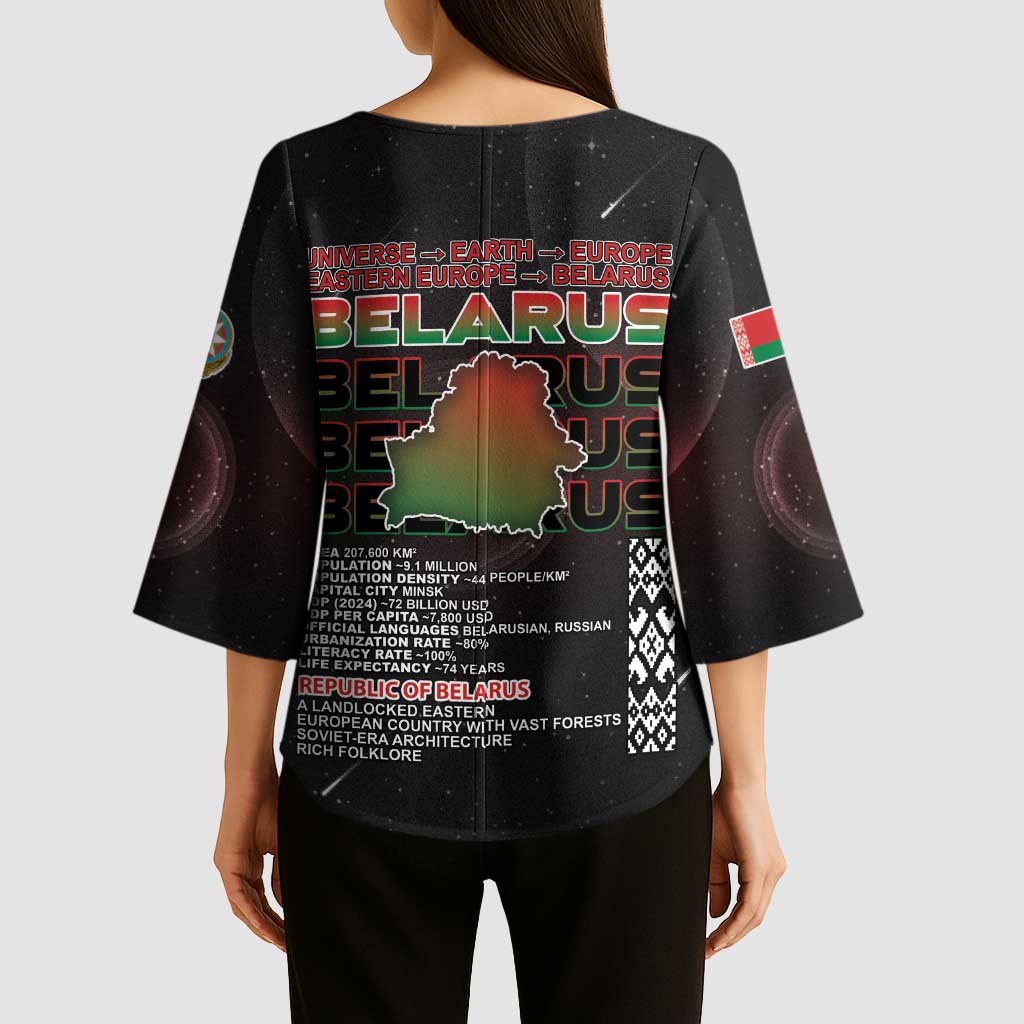 Belarus Kimono Sleeve Blouse Information From The Universe - Wonder Print Shop