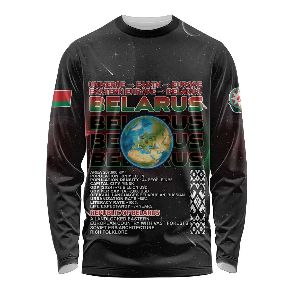 Belarus Long Sleeve Shirt Information From The Universe - Wonder Print Shop