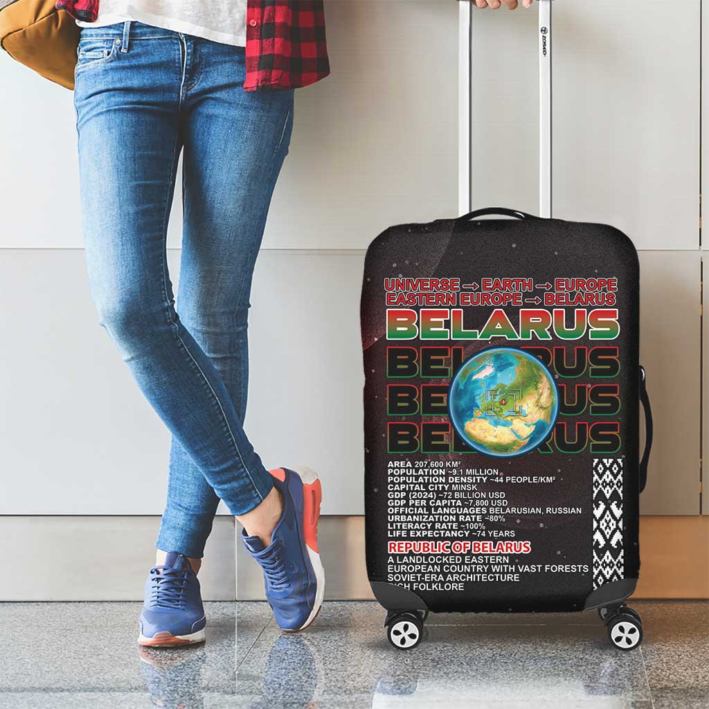 Belarus Luggage Cover Information From The Universe - Wonder Print Shop