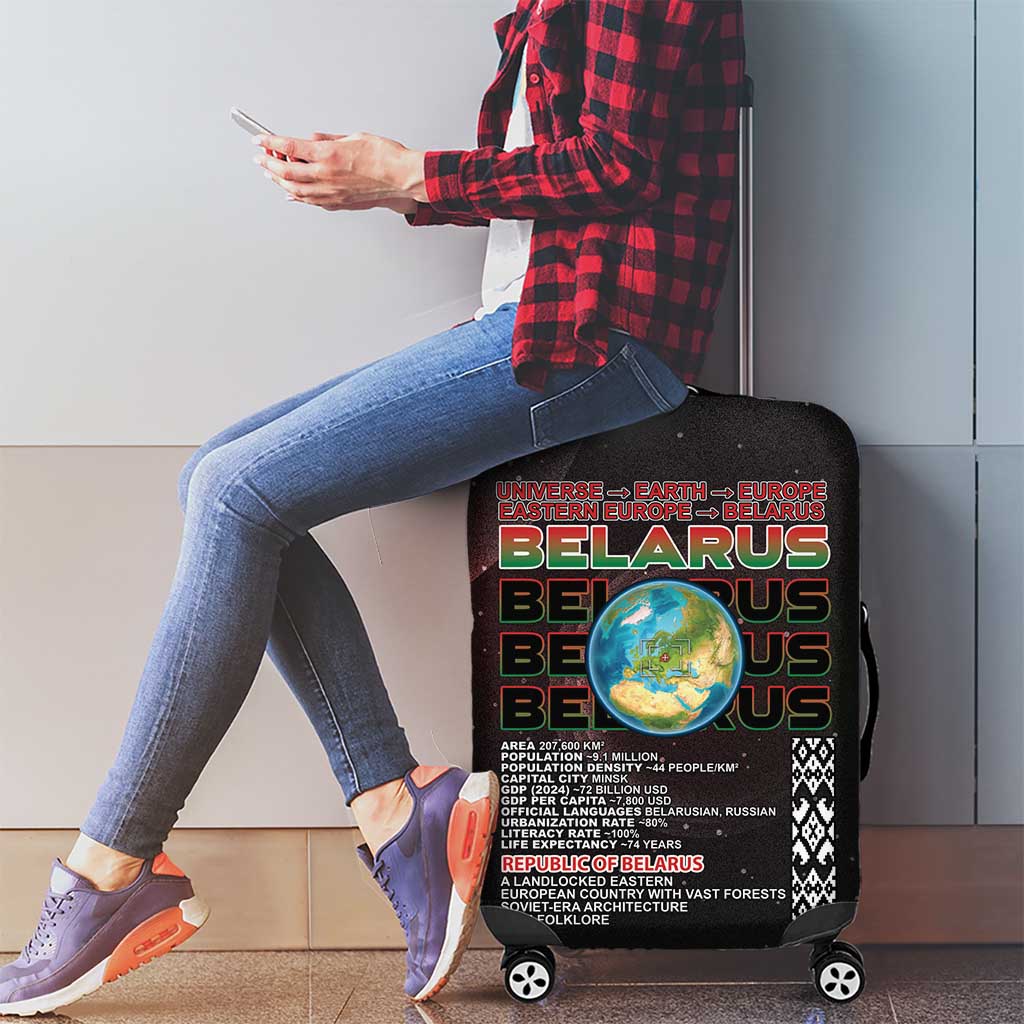 Belarus Luggage Cover Information From The Universe - Wonder Print Shop
