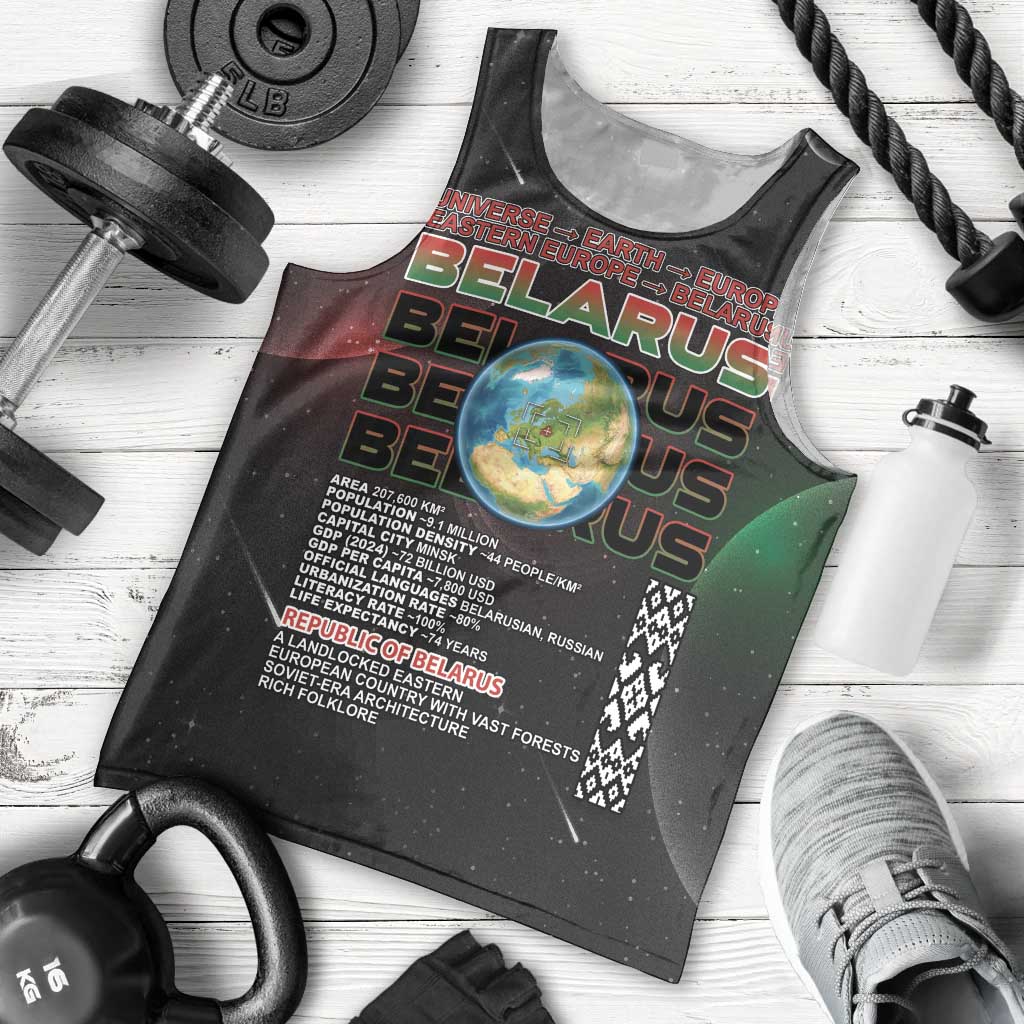 Belarus Men Tank Top Information From The Universe - Wonder Print Shop