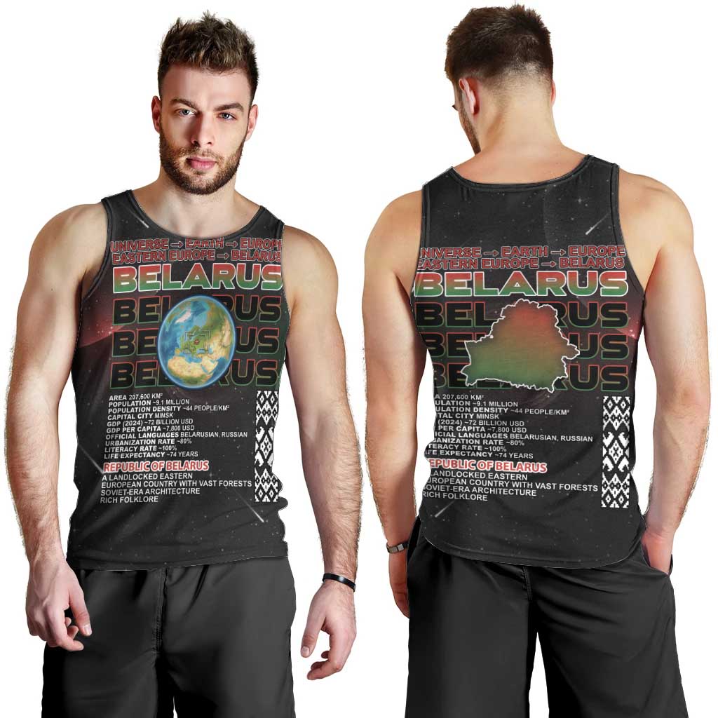 Belarus Men Tank Top Information From The Universe - Wonder Print Shop