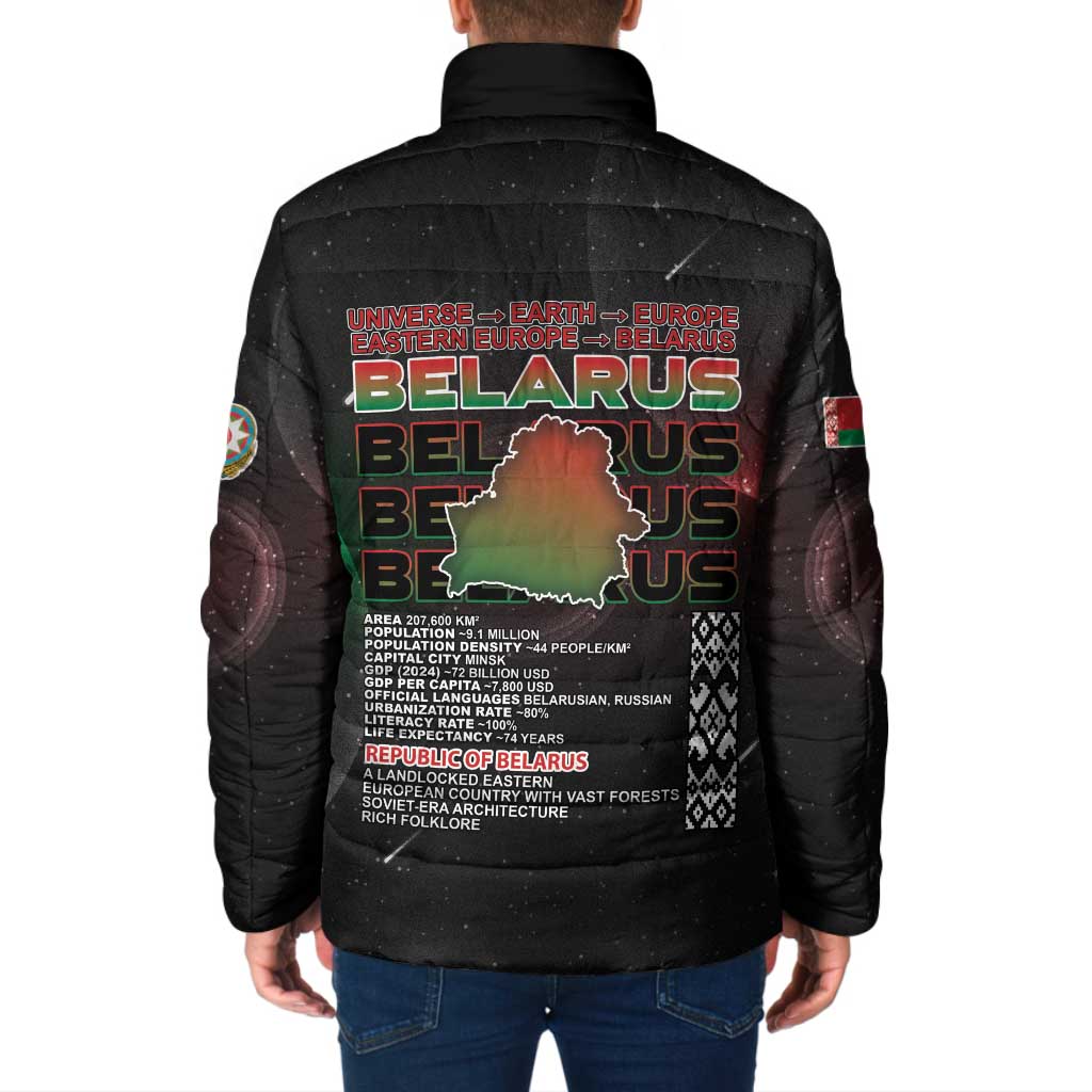 Belarus Padded Jacket Information From The Universe - Wonder Print Shop