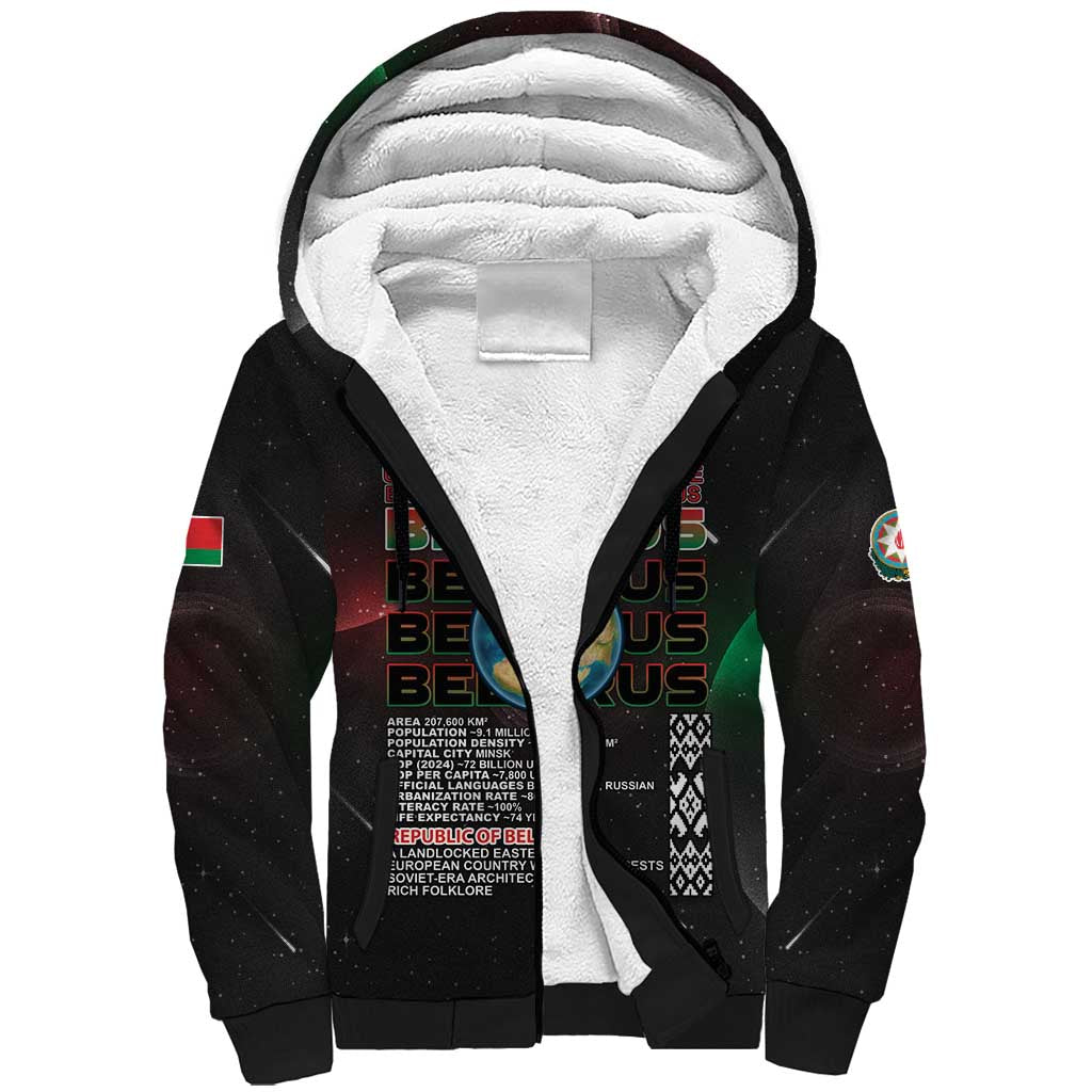 Belarus Sherpa Hoodie Information From The Universe - Wonder Print Shop