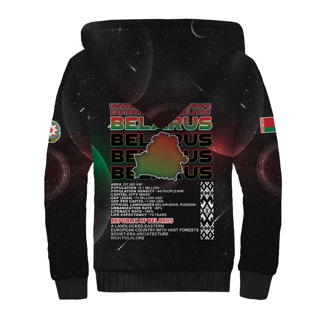 Belarus Sherpa Hoodie Information From The Universe - Wonder Print Shop
