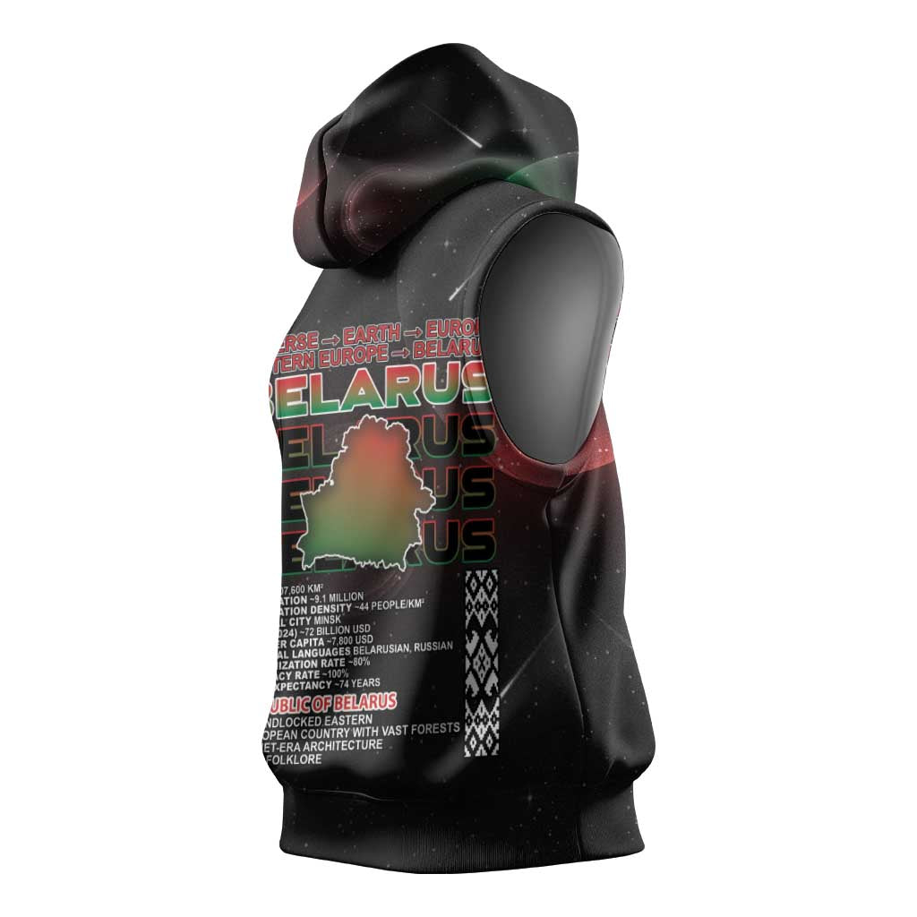 Belarus Sleeveless Hoodie Information From The Universe - Wonder Print Shop