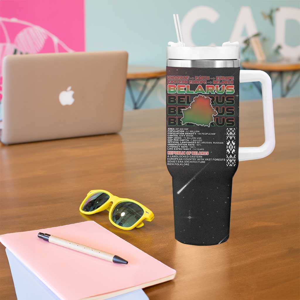 Belarus Tumbler With Handle Information From The Universe - Wonder Print Shop