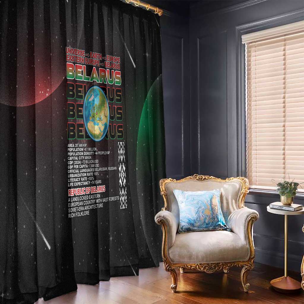Belarus Window Curtain Information From The Universe - Wonder Print Shop