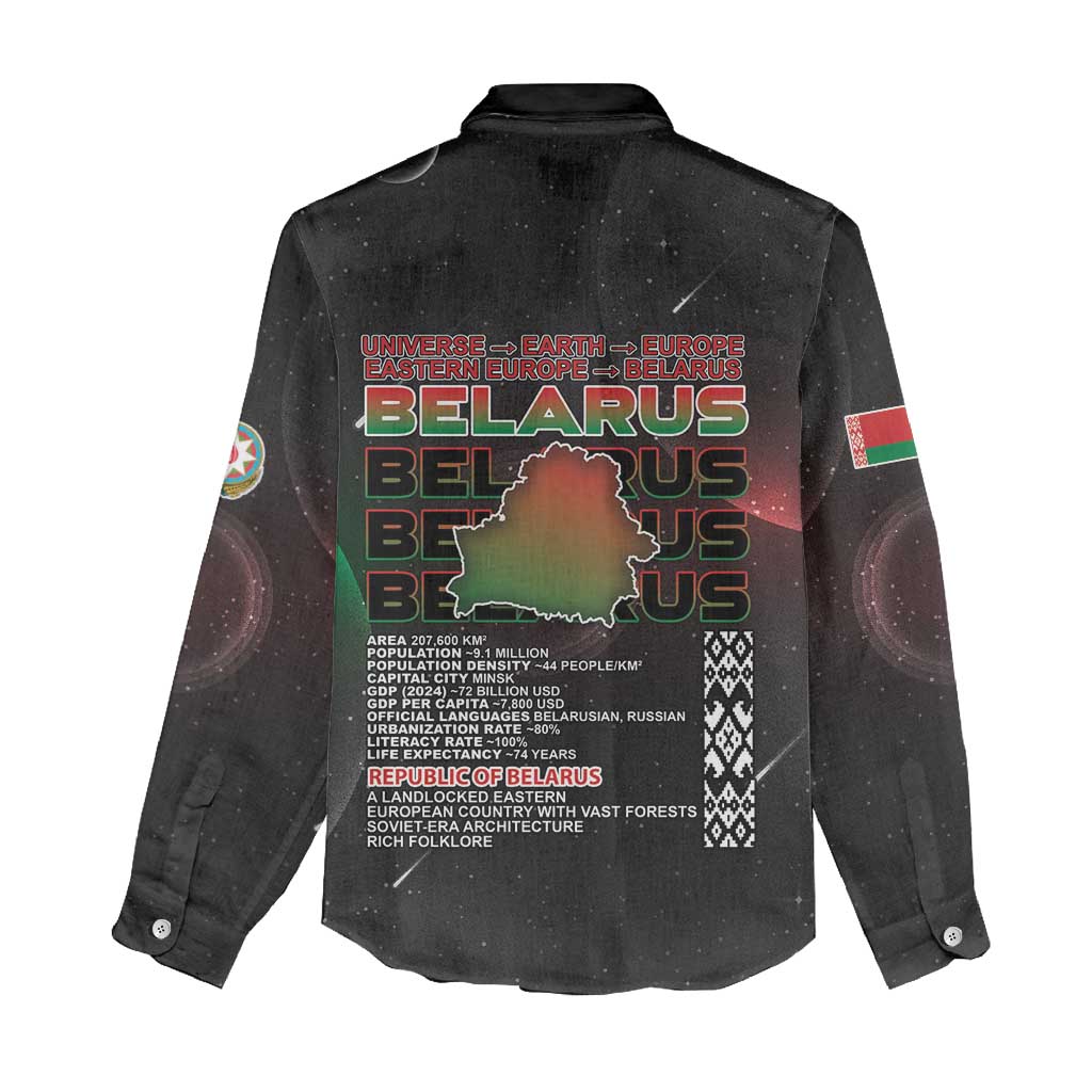 Belarus Women Casual Shirt Information From The Universe - Wonder Print Shop