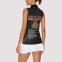 Belarus Women Sleeveless Polo Shirt Information From The Universe - Wonder Print Shop